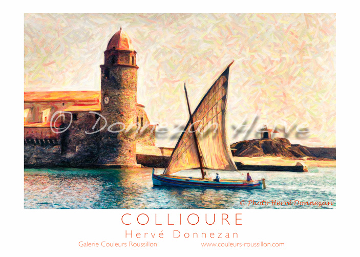 COLLIOURE CATALANE PAINTING HDR50x70